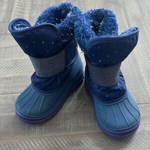 Kids' Blue and Purple Winter Boots
